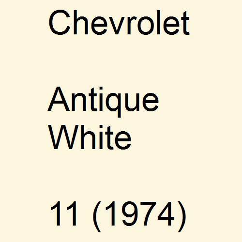 Chevrolet, Antique White, 11 (1974).